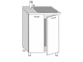 2.60.2мн Шкаф-стол на 600мм под накладную мойку с 2-мя дверцами в Копейске - kopejsk.mebel74.com | фото