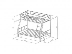 Двухъярусная кровать Гранада 1 Я Черная в Копейске - kopejsk.mebel74.com | фото 2