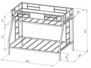 Двухъярусная кровать Гранада Черная в Копейске - kopejsk.mebel74.com | фото 2