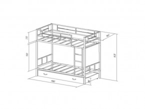 Двухъярусная кровать Севилья 2 Я Черная в Копейске - kopejsk.mebel74.com | фото 2