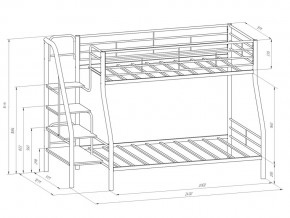 Двухъярусная кровать Толедо 1 П Черный-Венге в Копейске - kopejsk.mebel74.com | фото 2