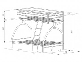 Двухъярусная кровать Виньола 2 Серая в Копейске - kopejsk.mebel74.com | фото 2