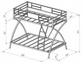 Двухъярусная кровать Виньола Черная в Копейске - kopejsk.mebel74.com | фото 2