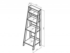 Этажерка Лофт белый в Копейске - kopejsk.mebel74.com | фото 2