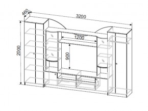 Гостиная МГС 8 Дуб Венге/Ясень Анкор светлый в Копейске - kopejsk.mebel74.com | фото 3