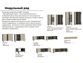 Гостиная Отис Дуб Крафт Серый/Антрацит в Копейске - kopejsk.mebel74.com | фото 5