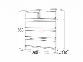 Комод 8 фант венге-млечный дуб в Копейске - kopejsk.mebel74.com | фото 2