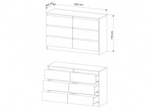 Комод Мори МК1200.6 Графит в Копейске - kopejsk.mebel74.com | фото 2