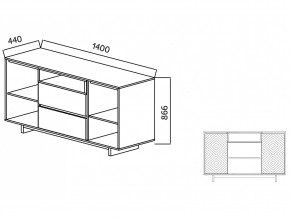 Комодино Moderno-1400 Ф4 в Копейске - kopejsk.mebel74.com | фото 4