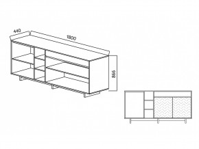 Комодино Moderno-1800 Ф1 в Копейске - kopejsk.mebel74.com | фото 2