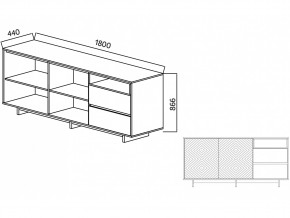 Комодино Moderno-1800 В-1 Ф4 в Копейске - kopejsk.mebel74.com | фото 4