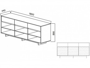 Комодино Moderno-1800 В-2 Ф1 в Копейске - kopejsk.mebel74.com | фото 2