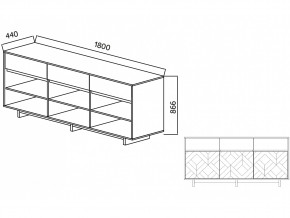 Комодино Moderno-1800 В-2 Ф2 в Копейске - kopejsk.mebel74.com | фото 4