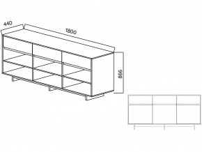 Комодино Moderno-1800 В-2 Ф6 в Копейске - kopejsk.mebel74.com | фото 5