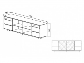 Комодино Moderno-2200 Ф2 в Копейске - kopejsk.mebel74.com | фото 4