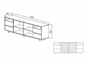 Комодино Moderno-2200 Ф4 в Копейске - kopejsk.mebel74.com | фото 4