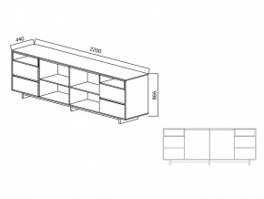 Комодино Moderno-2200 Ф6 в Копейске - kopejsk.mebel74.com | фото 4