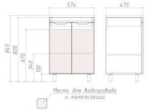 Комплект мебели для ванной 3D 60 в Копейске - kopejsk.mebel74.com | фото 4