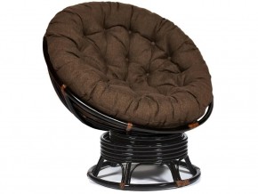 Кресло-качалка Papasan w 23/01 B с подушкой Antique brown, ткань Коричневый в Копейске - kopejsk.mebel74.com | фото