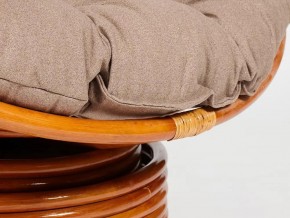 Кресло-качалка Papasan w 23/01 B с подушкой Cognac, экошерсть Коричневый в Копейске - kopejsk.mebel74.com | фото 2