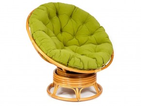 Кресло-качалка Papasan w 23/01 B с подушкой Honey, флок Олива в Копейске - kopejsk.mebel74.com | фото