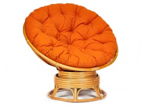 Кресло-качалка Papasan w 23/01 B с подушкой Honey, ткань Оранжевый в Копейске - kopejsk.mebel74.com | фото