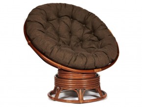 Кресло-качалка Papasan w 23/01 B с подушкой Pecan, ткань Коричневый в Копейске - kopejsk.mebel74.com | фото