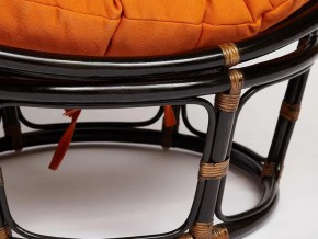 Кресло Papasan 23/01 W с подушкой Antique brown, ткань Оранжевый в Копейске - kopejsk.mebel74.com | фото 3