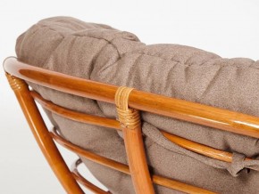 Кресло Papasan 23/01 W с подушкой Cognac, экошерсть Коричневый в Копейске - kopejsk.mebel74.com | фото 3