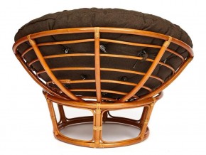 Кресло Papasan 23/01 W с подушкой Cognac, ткань Коричневый в Копейске - kopejsk.mebel74.com | фото 2