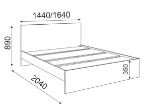 Кровать 1400 Осло модуль 4 с ящиками Дуб золото в Копейске - kopejsk.mebel74.com | фото 2