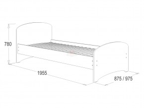 Кровать-4 одинарная 800*1900 венге в Копейске - kopejsk.mebel74.com | фото 2