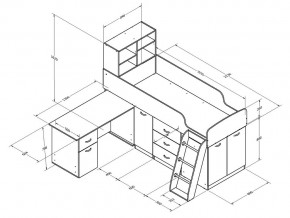 Кровать Дюймовочка 1 Голубой в Копейске - kopejsk.mebel74.com | фото 2