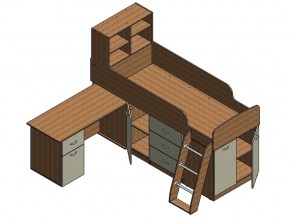 Кровать Дюймовочка 1 Голубой в Копейске - kopejsk.mebel74.com | фото 3