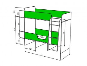 Кровать двухъярусная Малыш двойняшка белый в Копейске - kopejsk.mebel74.com | фото 3