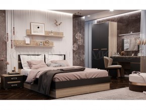 Кровать Ким 1400 Графит софт, сонома в Копейске - kopejsk.mebel74.com | фото 2