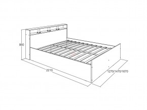 Кровать Ольга 17 1400 в Копейске - kopejsk.mebel74.com | фото 2