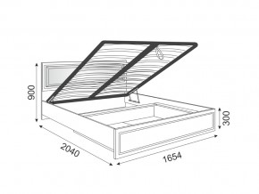 Кровать подъемная со спинкой Беатрис 11 Орех в Копейске - kopejsk.mebel74.com | фото 2