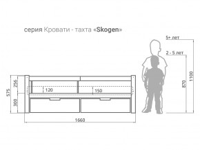 Кровать-тахта Svogen с ящиками и бортиком бежевый в Копейске - kopejsk.mebel74.com | фото 3