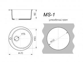 Кухонная мойка MS-1 в Копейске - kopejsk.mebel74.com | фото 2