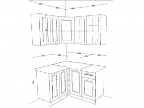 Кухонный гарнитур 15 Белый Вегас 1200х1400 мм в Копейске - kopejsk.mebel74.com | фото 2