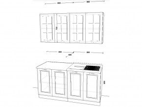 Кухонный гарнитур 6 Белый Вегас 1600 мм в Копейске - kopejsk.mebel74.com | фото 2