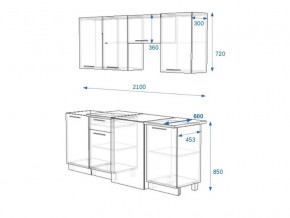 Кухонный гарнитур 8Р РоялВуд 2100 мм в Копейске - kopejsk.mebel74.com | фото 2