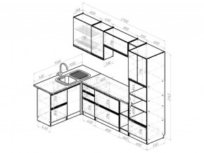 Кухонный гарнитур Амели мега прайм 1500х2700 мм в Копейске - kopejsk.mebel74.com | фото 6