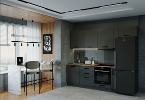 Кухонный гарнитур Антрацит 2550 в Копейске - kopejsk.mebel74.com | фото