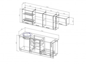 Кухонный гарнитур Антрацит 2550 в Копейске - kopejsk.mebel74.com | фото 3