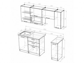 Кухонный гарнитур Лоретта ультра 2000 мм в Копейске - kopejsk.mebel74.com | фото 6