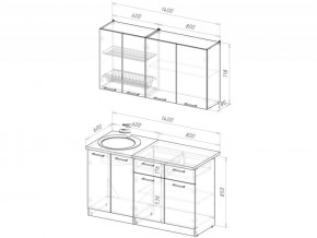 Кухонный гарнитур Лотос медиум 2 1400 мм в Копейске - kopejsk.mebel74.com | фото 6