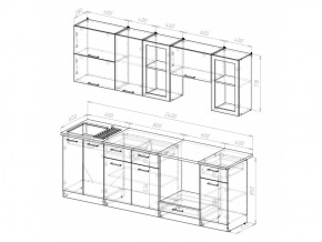 Кухонный гарнитур Ника базис 2400 мм в Копейске - kopejsk.mebel74.com | фото 2