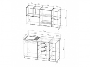 Кухонный гарнитур Ольга медиум 3 1400 мм в Копейске - kopejsk.mebel74.com | фото 6